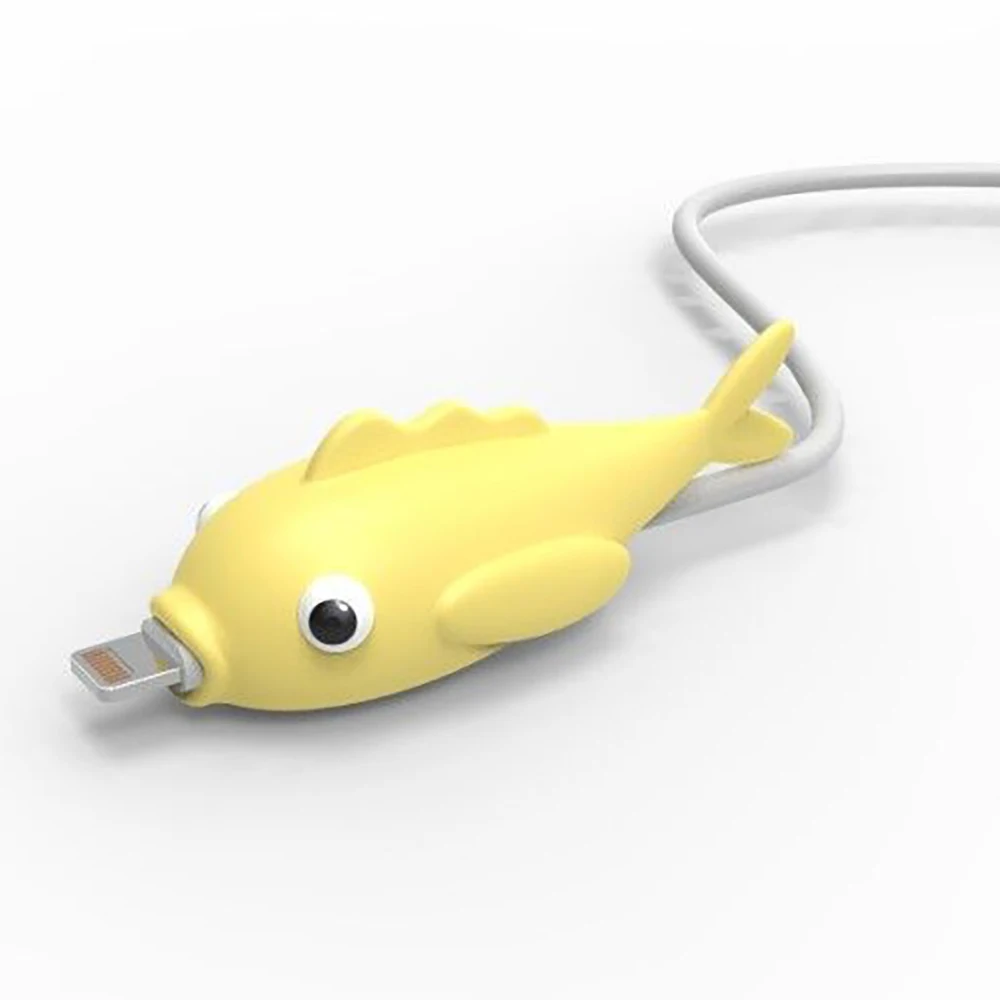 9 Прекрасный мультфильм рыбий кабель защитный чехол для телефона usb зарядный кабель крышка данных сетевой шнур защитный чехол намотка кабеля Органайзер - Цвет: 9