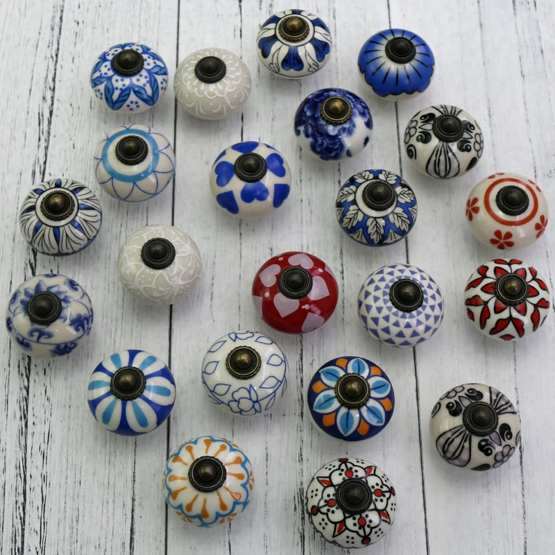 

1PC 38mm Kids Children Novelty Wardrobe Cabinet Cupboard Handles Knobs Colorful Ceramic Dresser Drawer pulls