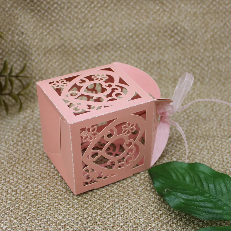 10 шт. Подарочная коробка для конфет с лентой|Подарочные сумки и упаковка| |