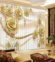 luxury window curtain living room jewelry flowers curtains customize window cortains european home improvement