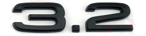 Глянцевый черный ABS 2 0 4 3 6 Автомобильная эмблема задний стикер для Audi SLINE A1 A3 A4 A5 A6 A7