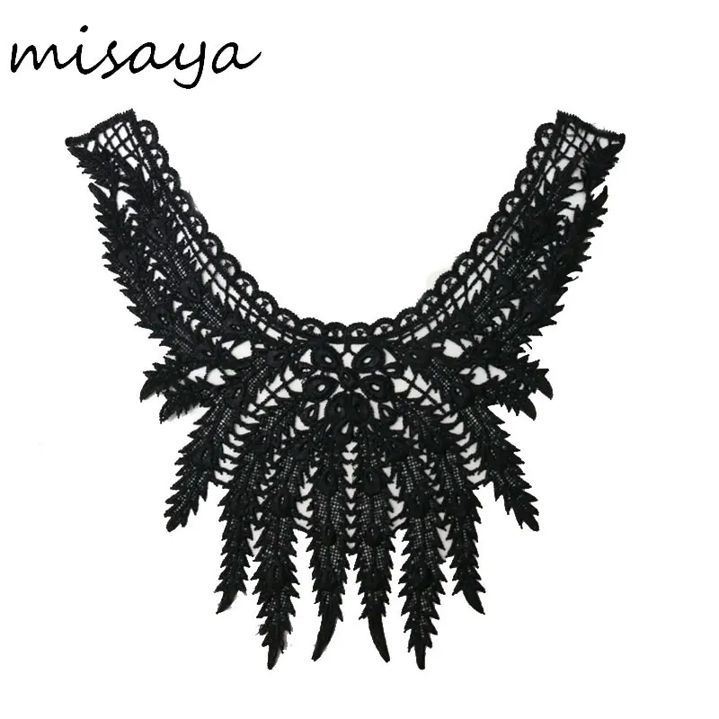 1 шт. новый стиль вышитый кружевной воротник Misaya с павлиньими перьями кружевная
