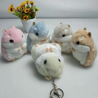 30 pcslot hamster plush key chains ring toys kawaii lively keychain mouse animal pendants toy gifts
