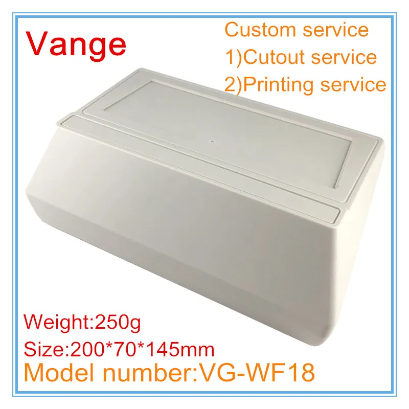 5pcs/lot router project box 200*70*145mm IP54 ABS plastic junction case made by extrusion mould shell |