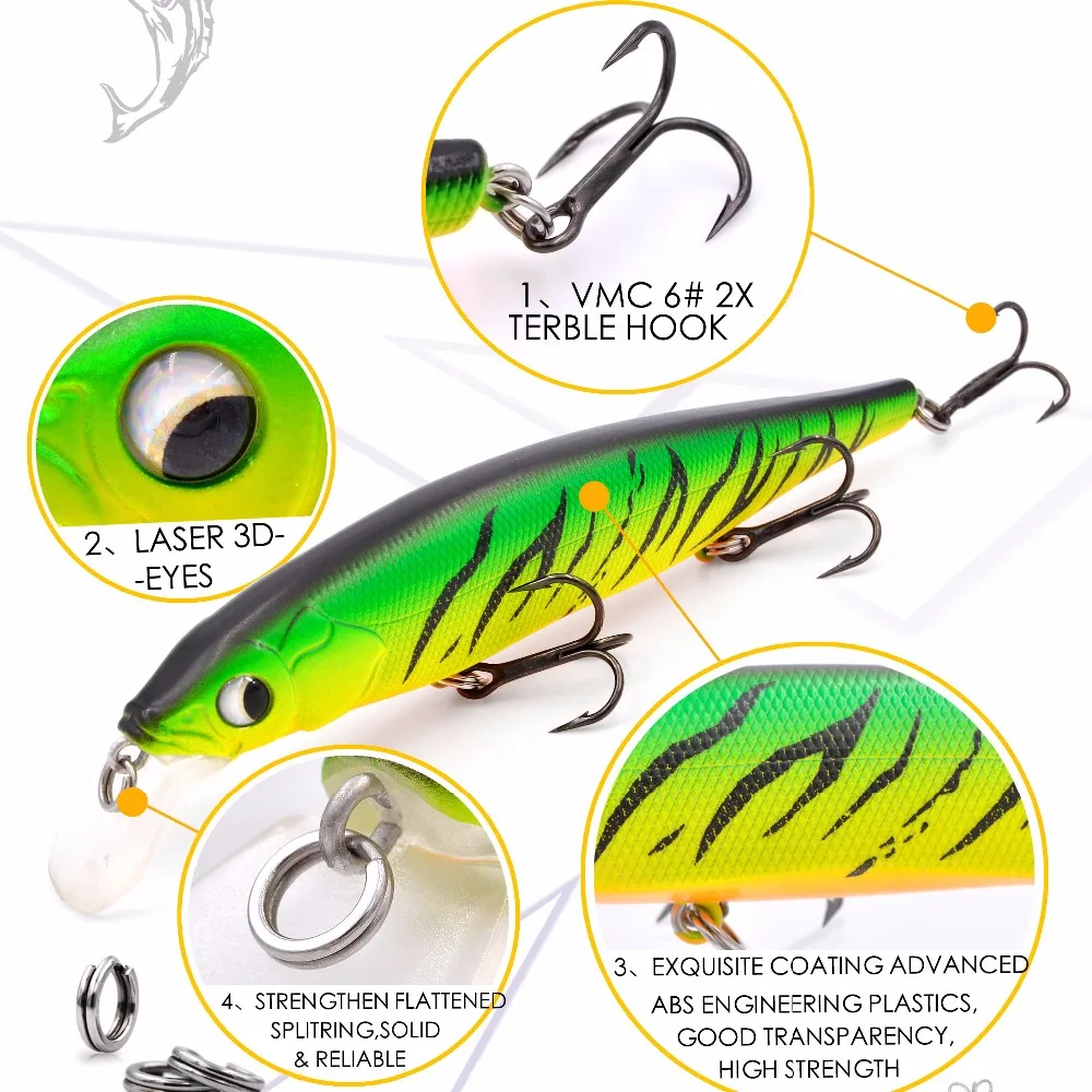 THETIME бренд TH110SP suspend jerkbait mninow жесткая приманка 110 мм/19 г Искусственные воблеры для ловли окуня щуки