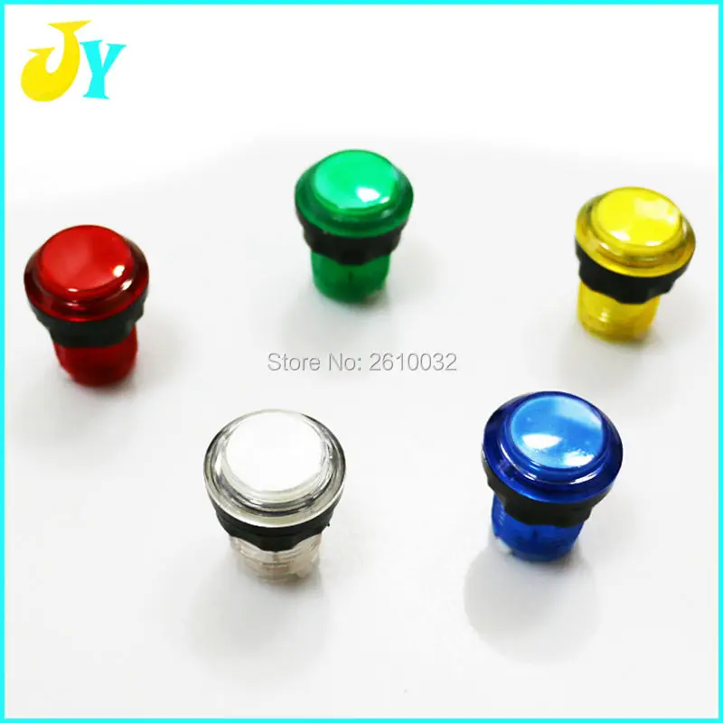Прозрачная пластиковая светодиодная пусковая кнопка 12 В 33 мм|arcade push button|arcade pusharcade