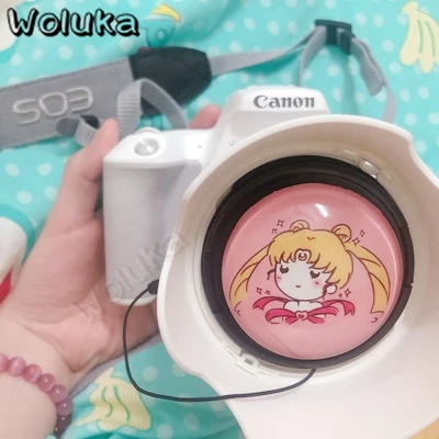 Защитный чехол для объектива камеры Белый Чехол 58 мм 18 55 EOS 100D 200D CD50 T10A|Бленды| |