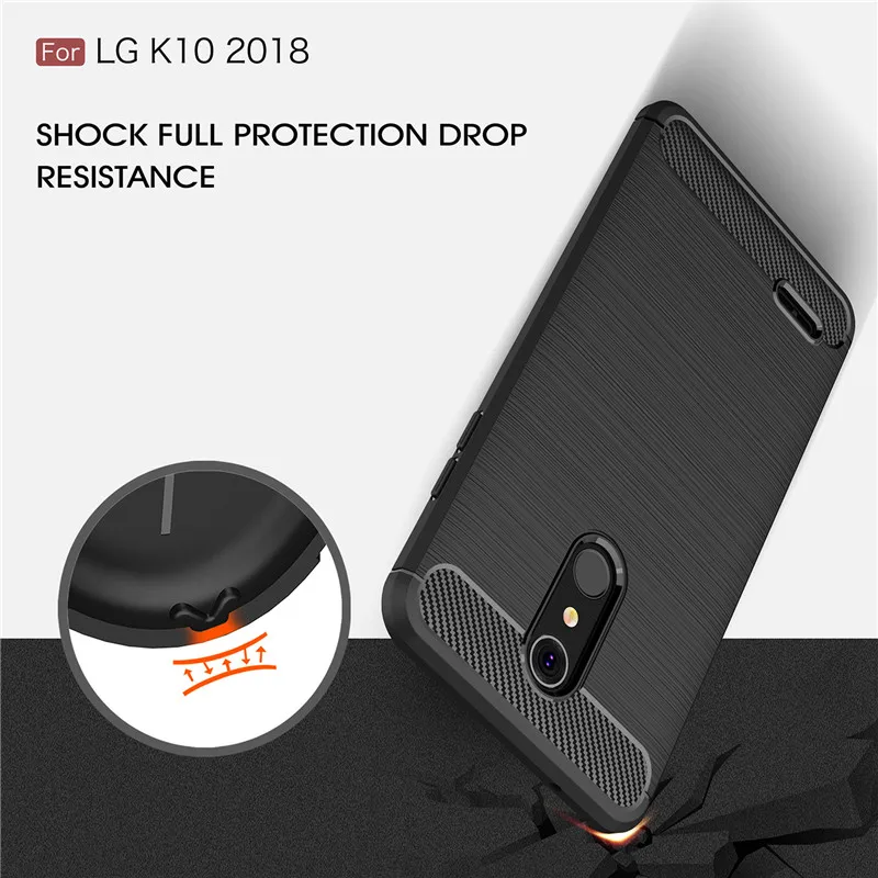 K10 2018 чехол для LG задняя крышка из углеродного волокна роскошный защитный