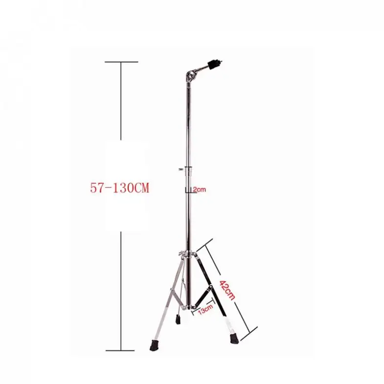 Full Metal Adjustment Foldable Floor Cymbal Triangle-bracket Stand Holder Jazz Drum Sets Percussion
