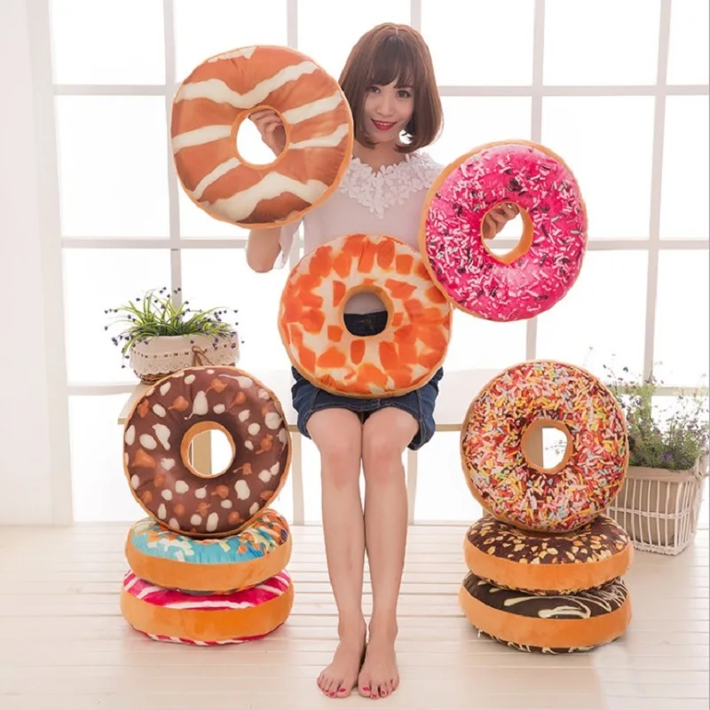 40cm multi-purpose Creative lovely donuts pillow delicious plush toys interesting cushion Birthday present Mother's day gift | Игрушки и
