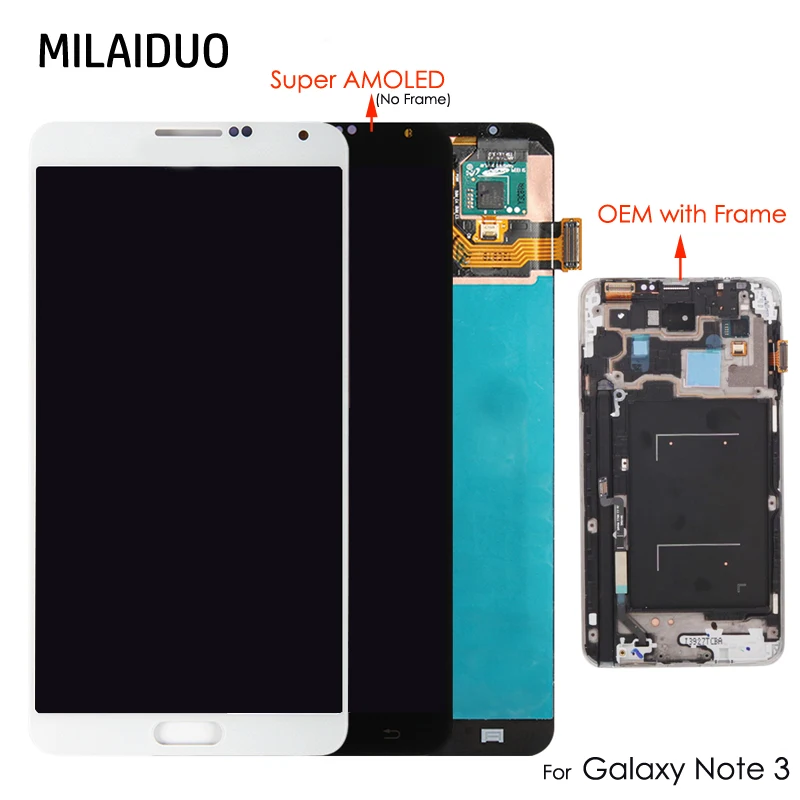 AMOLED/TFT lcd для SAMSUNG Galaxy Note 3 III SM-N9005 SM-N900 ЖК-дисплей кодирующий преобразователь сенсорного экрана в сборе НЕТ/с рамкой 5,7''