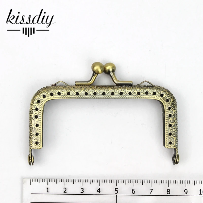 KISSDIY 10 шт./лот 8 5 см Бронзовый квадратныая металлическая рамка для кошелька