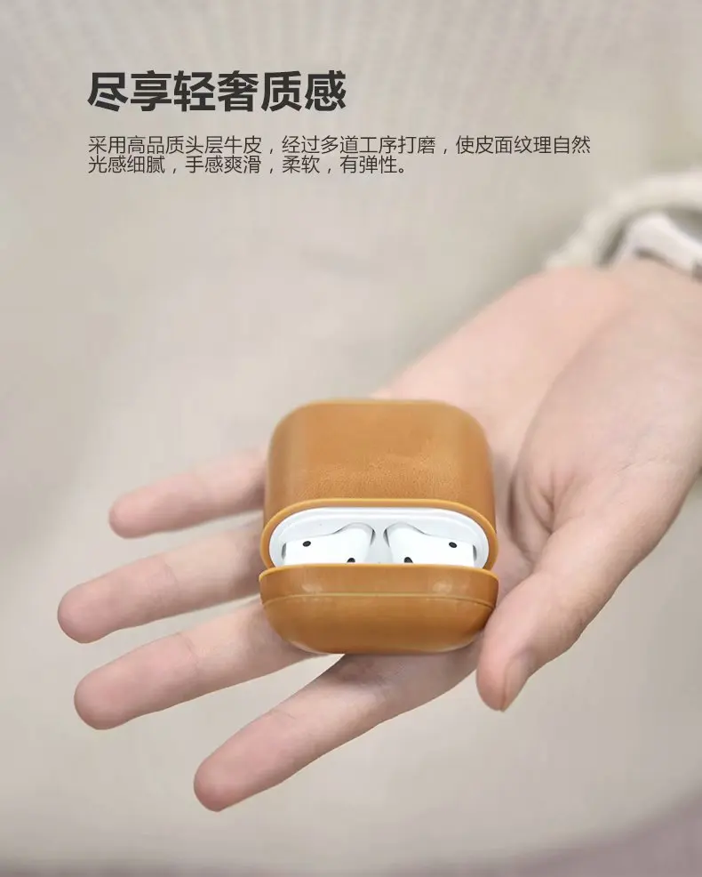 Чехол из натуральной кожи для Apple Airpods, противоударный чехол для Apple, гарнитура для Airpods, чехол s, винтажный защитный чехол для Air Pods