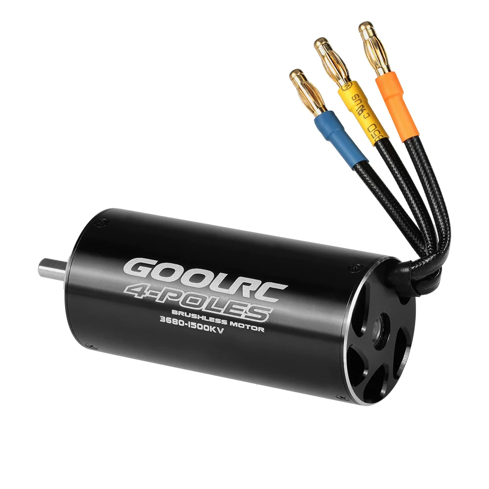 GOOLRC Высокая производительность 3680 1500KV 4 полюса бесщеточный Бессенсорный мотор для 800-1000 мм RC лодки