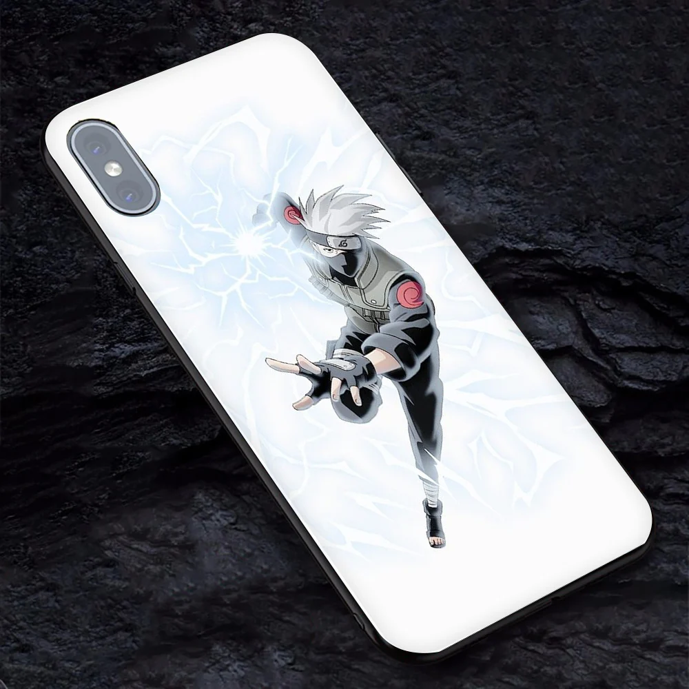 Naruto Kakashi anime case for iphone 7 plus soft tpu phone cover cases 6 6s X XR XS MAX coque fundas | Мобильные телефоны и