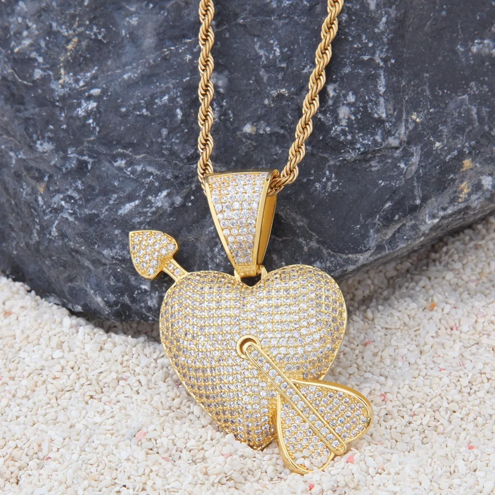 Цепочка BLING KING с кубиками циркона ожерелье в стиле хип хоп кубическим цирконием
