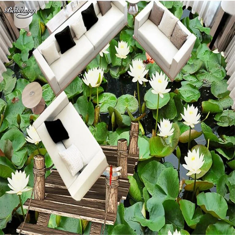 Пользовательские большой Фреска Боярышник водяная Лилия 3D картина утолщение