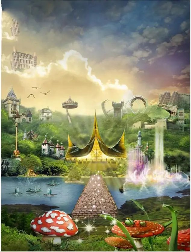 E 5D DIY алмазная живопись полная квадратная круглая Efteling park Алмазная вышивка крестиком Мозаика Стразы домашний декор WG597 - Цвет: E