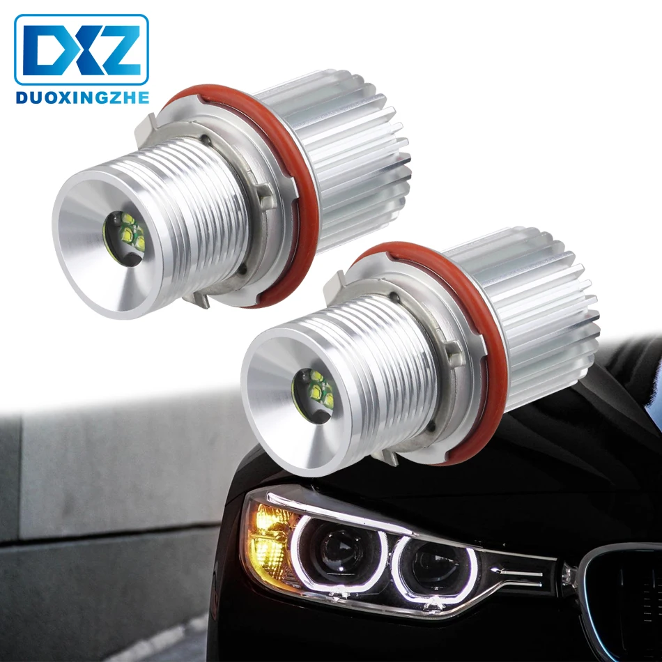 DXZ 2 шт. для BMW Angel Eyes 2*20 Вт 40 CREE светодиодные чипы белый E65 E87 E39 E60 E61 | Автомобили и