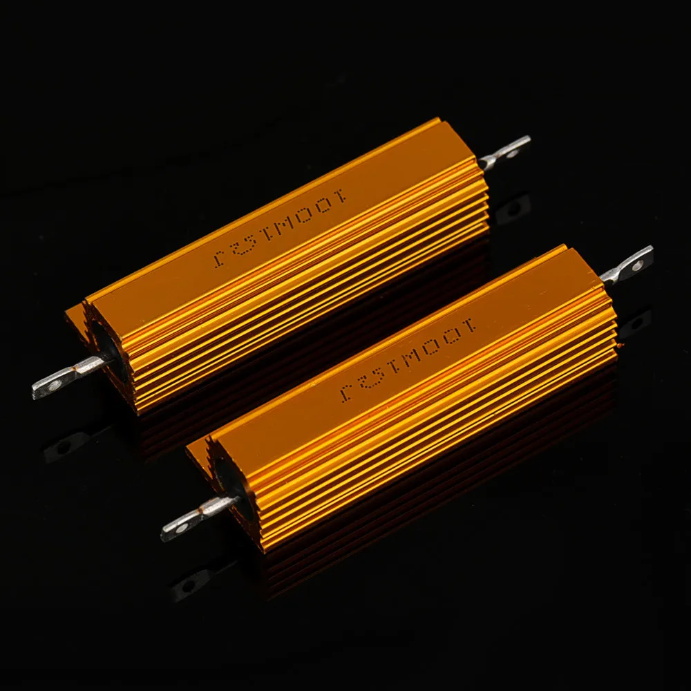 2PC 1 Ohm 100W Watt Shell Power Aluminum Housed Case Wirewound Resistor New drop shipping | Автомобили и мотоциклы