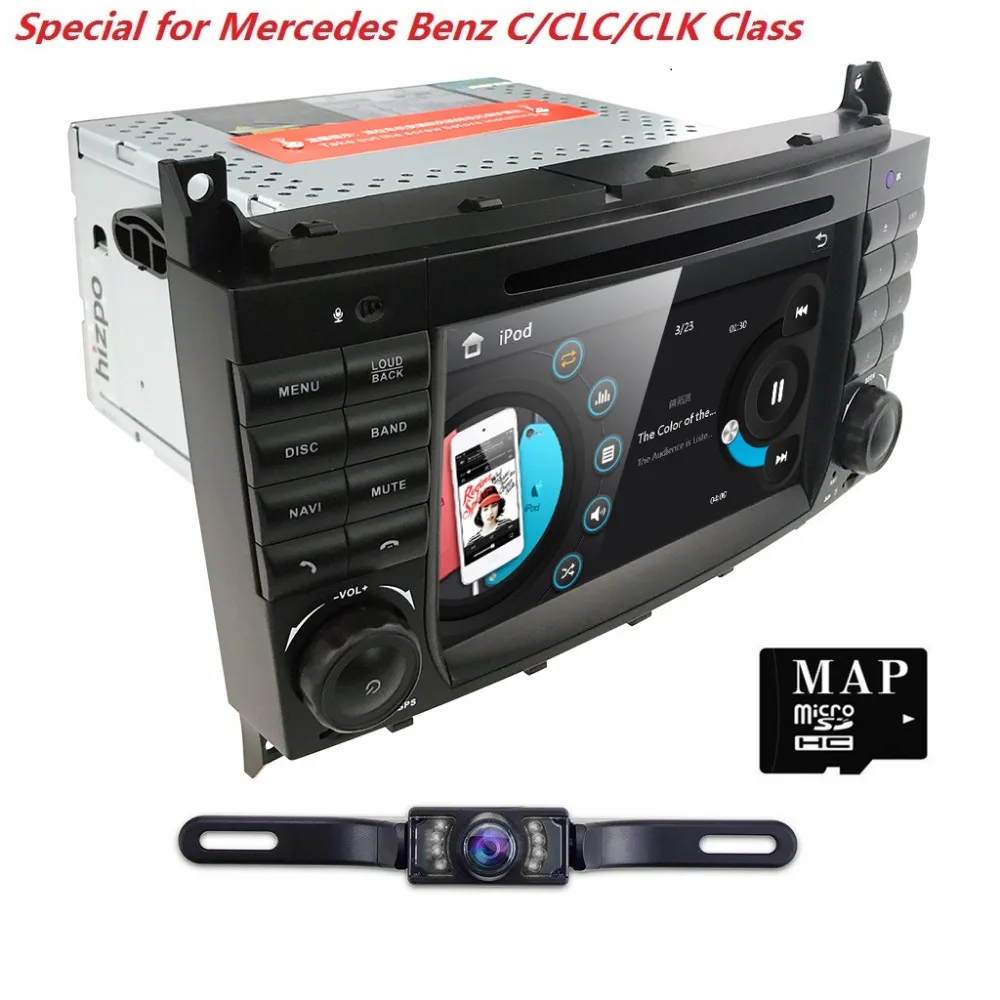 Hizpo 7 дюймов Автомобильный DVD Авторадио плеер для Mercedes Benz C Classs CLC W 203 CLK 209 C180 C200 C220 C240