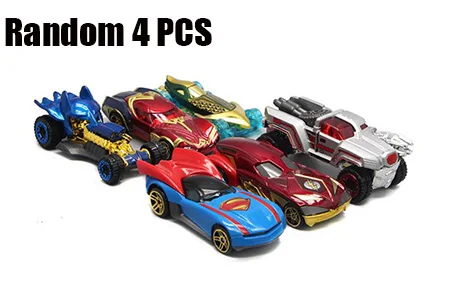 Горячая 1: 64 игрушечный автомобиль Мстители против Лиги Справедливости автомобиль литье под давлением и игрушечный автомобиль литье под давлением Модель автомобиля игрушки для детей - Цвет: Justice league 4PCS