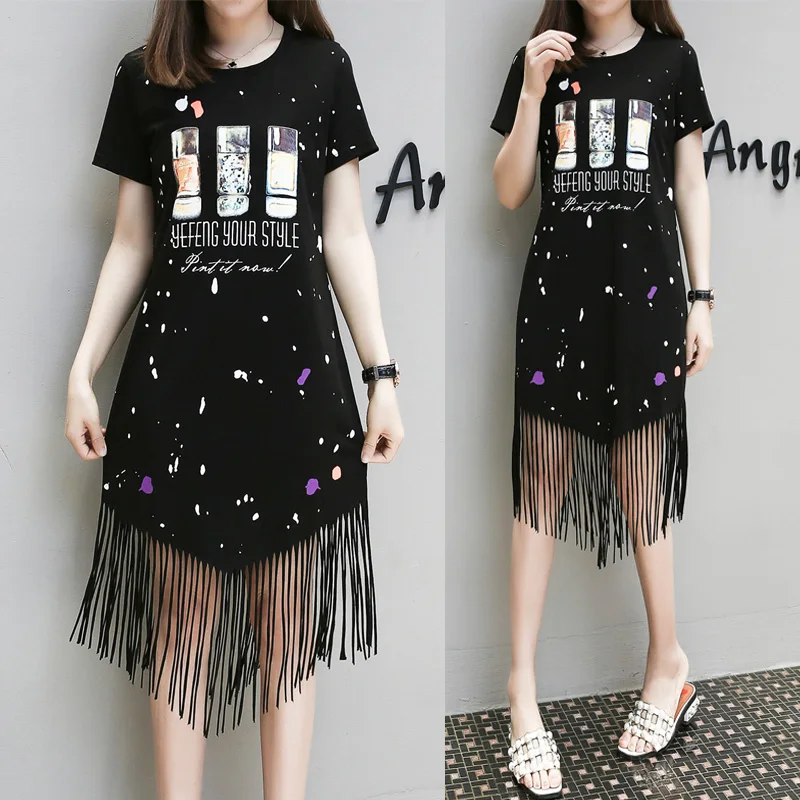 4xl Женская одежда больших размеров 2017 весенне-летнее стильное корейское модное