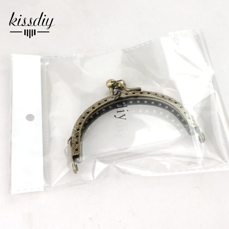 KISSDIY 10 шт. 8 5 см Античная бронзовая металлическая рамка для кошелька полукруглая