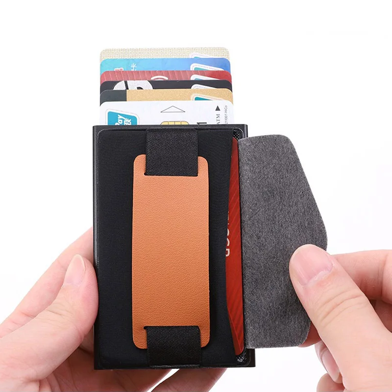 Новый мини кошелек с блокировкой RFID деловые алюминиевые держатели для