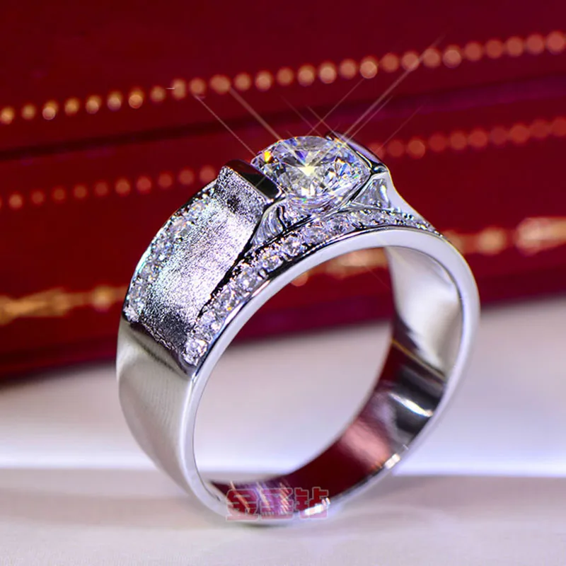 18 K 750Au золото Moissanite алмаз мужское кольцо D Цвет VVS с национальным сертификатом MO-0010