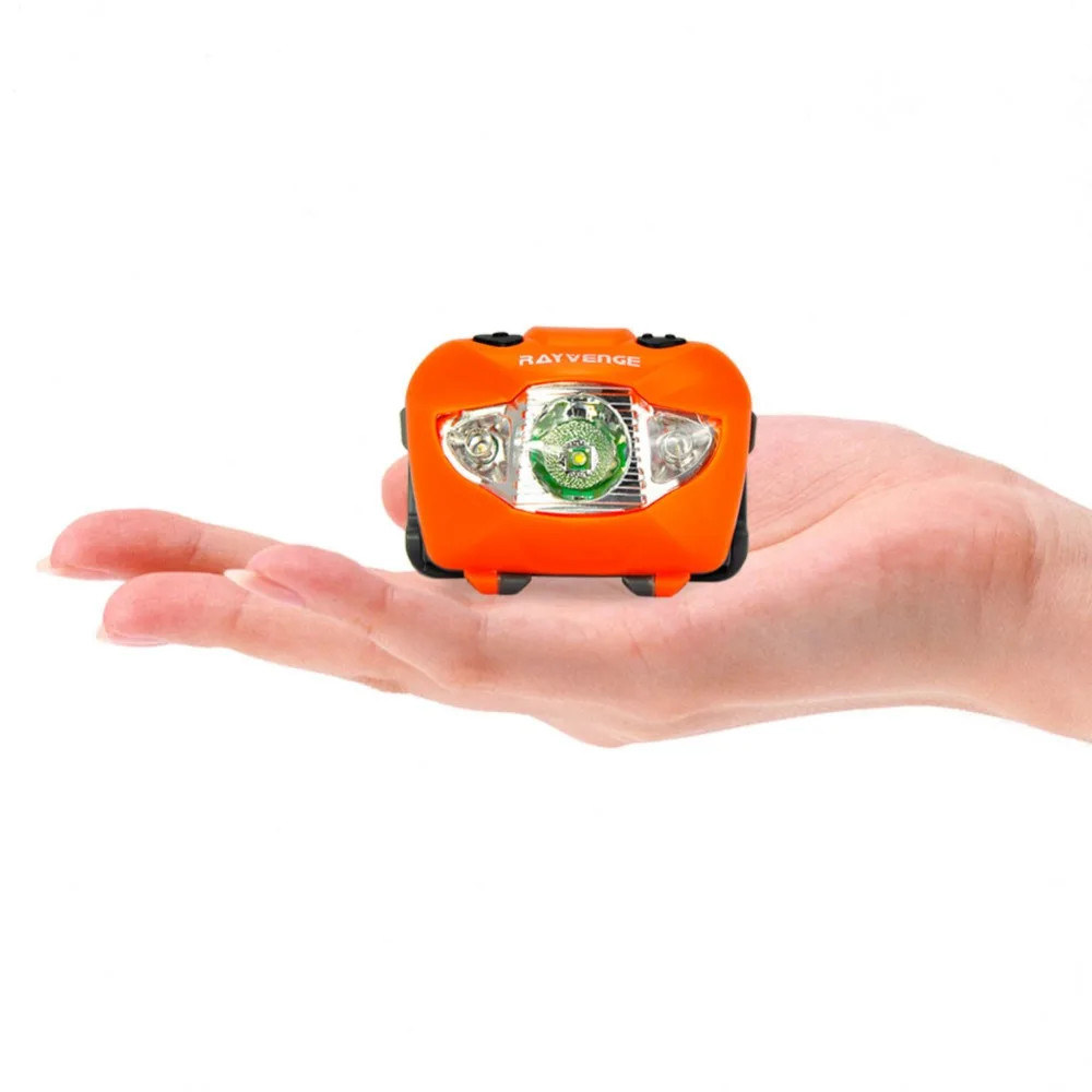 Налобный фонарь T3A светодиодный головной с 4 режимами 3 * AAA