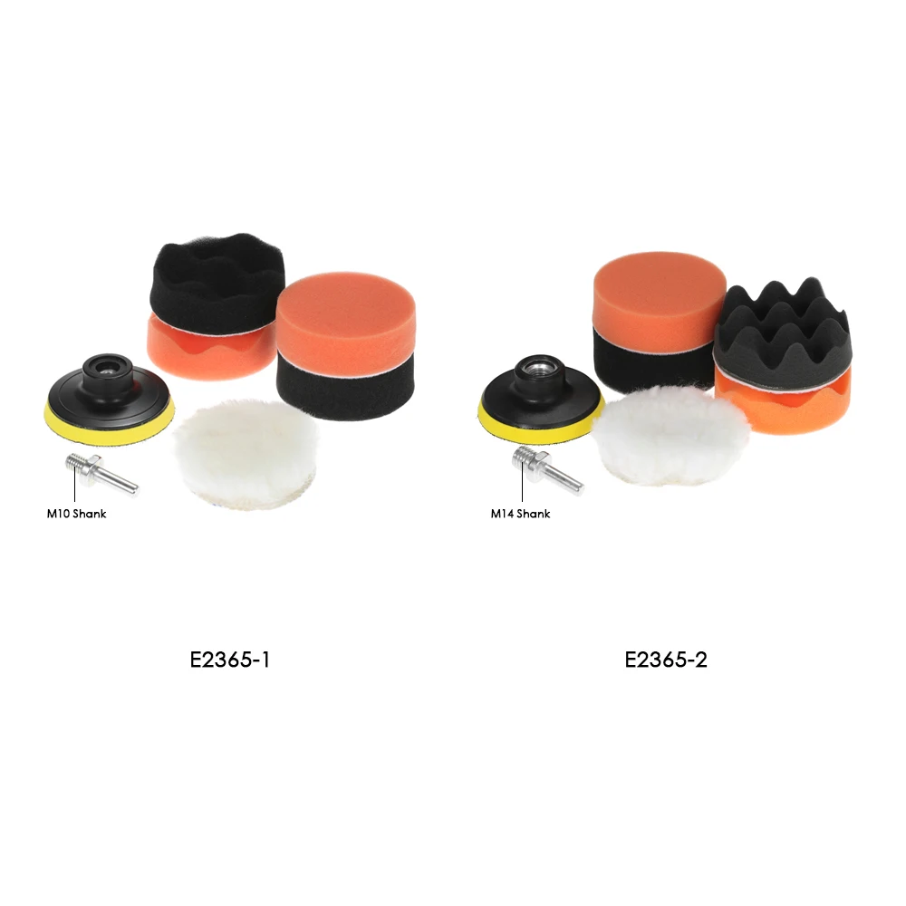 

7PCS Car Polishing Sponge Pad Kit Set Waxing Buffing Pads 4 Polishing Pads +Woolen Buffer + Adhesive Backer Pad for Car Polisher