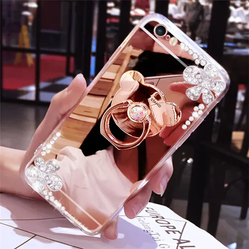 Роскошный чехол со стразами для Samsung S6 S7 S8 S9 S10 PLUS Lite Note5 8 910 блестящее зеркало