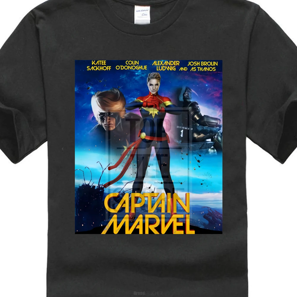 Постер с капитаном фильма Marvel 2018 футболка размером от S до 4Xl|t shirt|captain marvelshirt t |