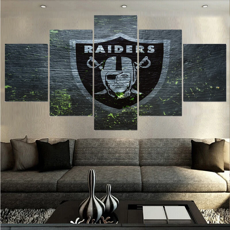 Новый Стиль Oakland Raiders холст живопись каллиграфия Спорт мяч команда плакат стены