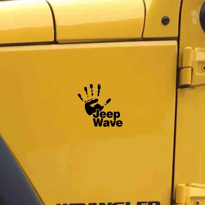 Забавная Виниловая наклейка для Jeep Wave Hand стильная автомобиля Talk наклейки Wrangler