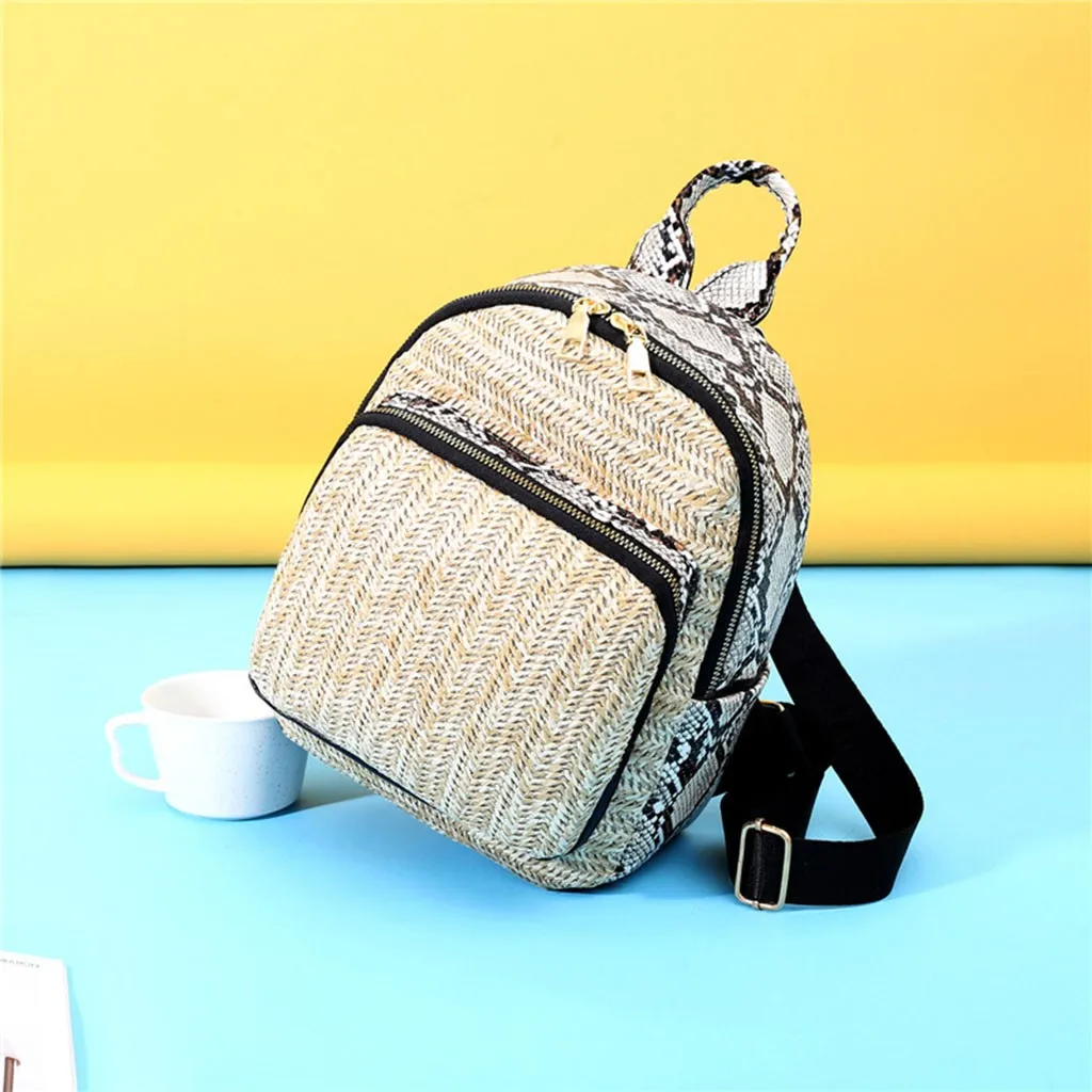Herald модный плетеный рюкзак из соломы для женщин летний девочек-подростков