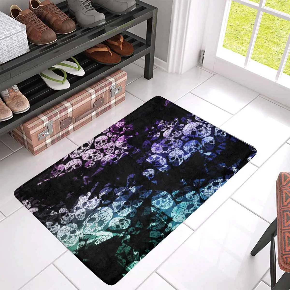 Абстрактный хипстер Противоскользящий дверной коврик для домашнего декора