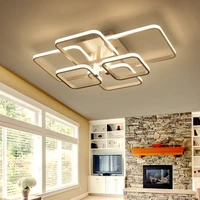 modern led ceiling chandelier lighting living room bedroom home led ceiling fixtures with remote control acrylic 110 220v