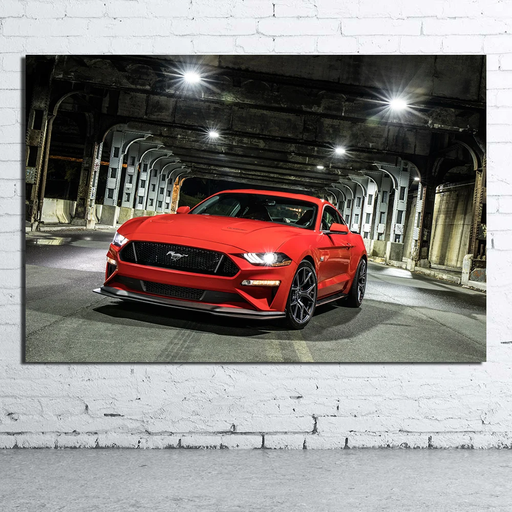 Ford Mustang мускул автомобиль холст картины плакаты печать 16x24 20x30 24x36 дюймов DIY рамка