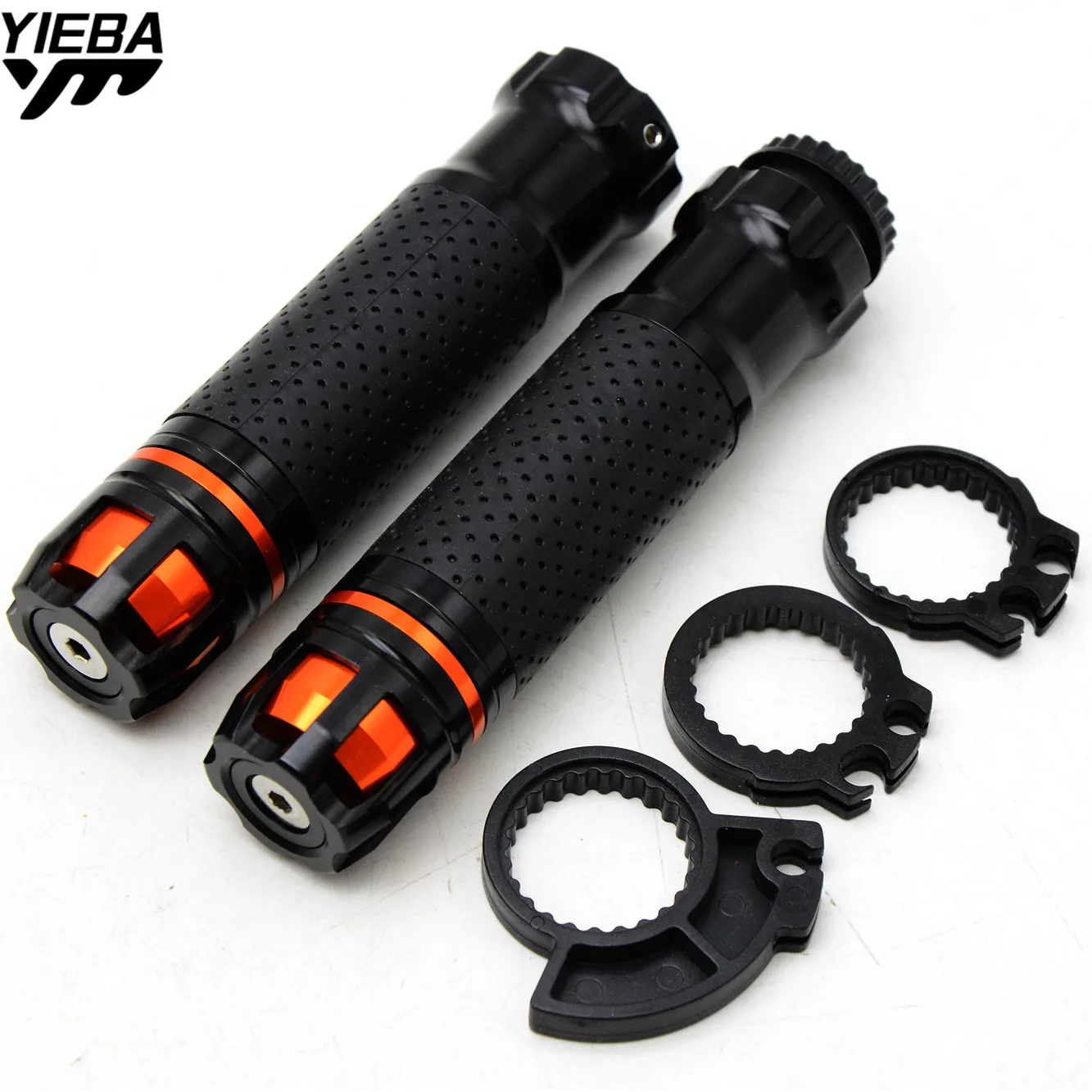 

Motorbike Hand Grips 7/8" Motorcycle CNC Machined Aluminum Grip None-Slip Gel Rubber Handle Handlebar for BMW 690 08-16