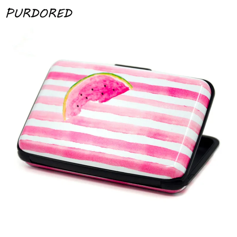 PURDORED, 1 шт., фламинго, держатель для карт, для женщин, RFID, блокировка, коробка для карт, бизнес, ID, кредитная карта, чехол, держатель для карт, кошелек, Tarjetero