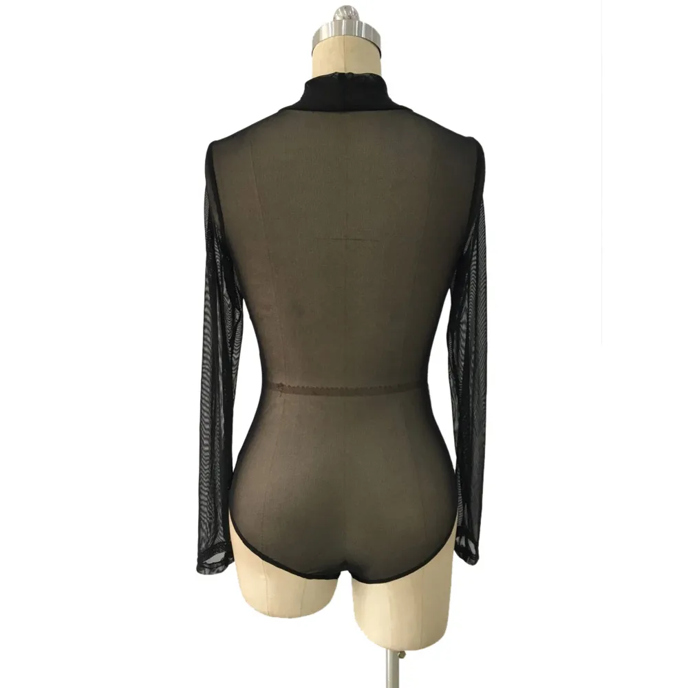 Женские комбинезоны сексуальный женский комбинезон с круглым вырезом и длинным