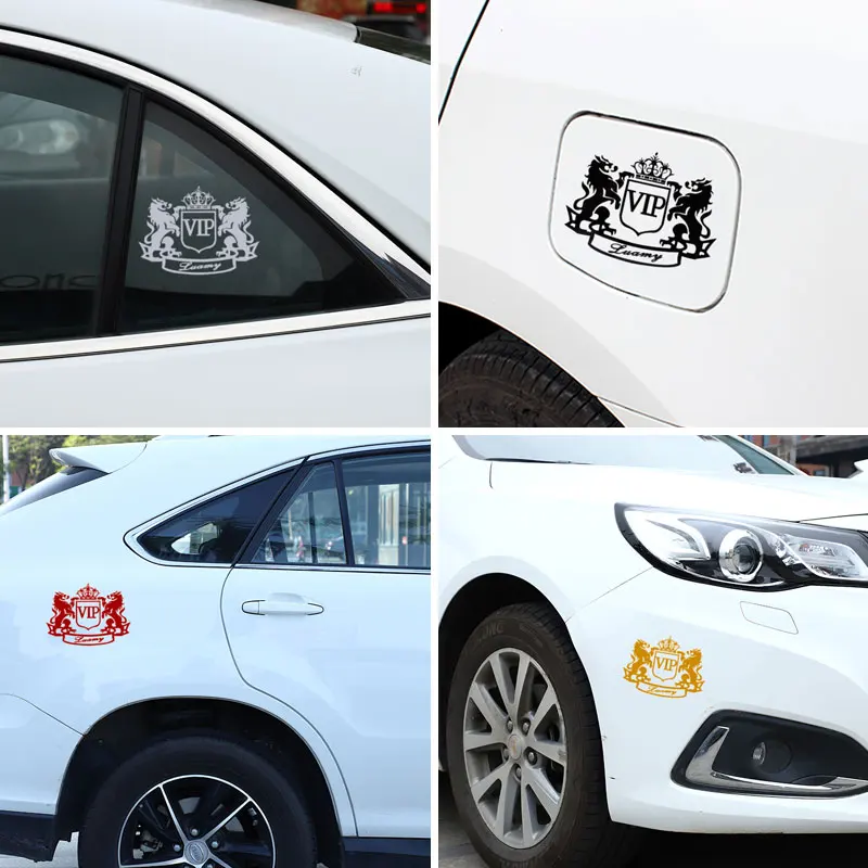 Автомобильные наклейки VIP роскошная Корона Львы креативные автостайлинг