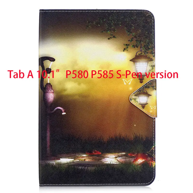 B079 Чехол для планшета для samsung Galaxy Tab A, A6, 10,1,, P580, P585, SM-P580, с S ручкой, чехол, модный, для девочек, с кошкой, с подставкой, кожаный чехол - Цвет: B079