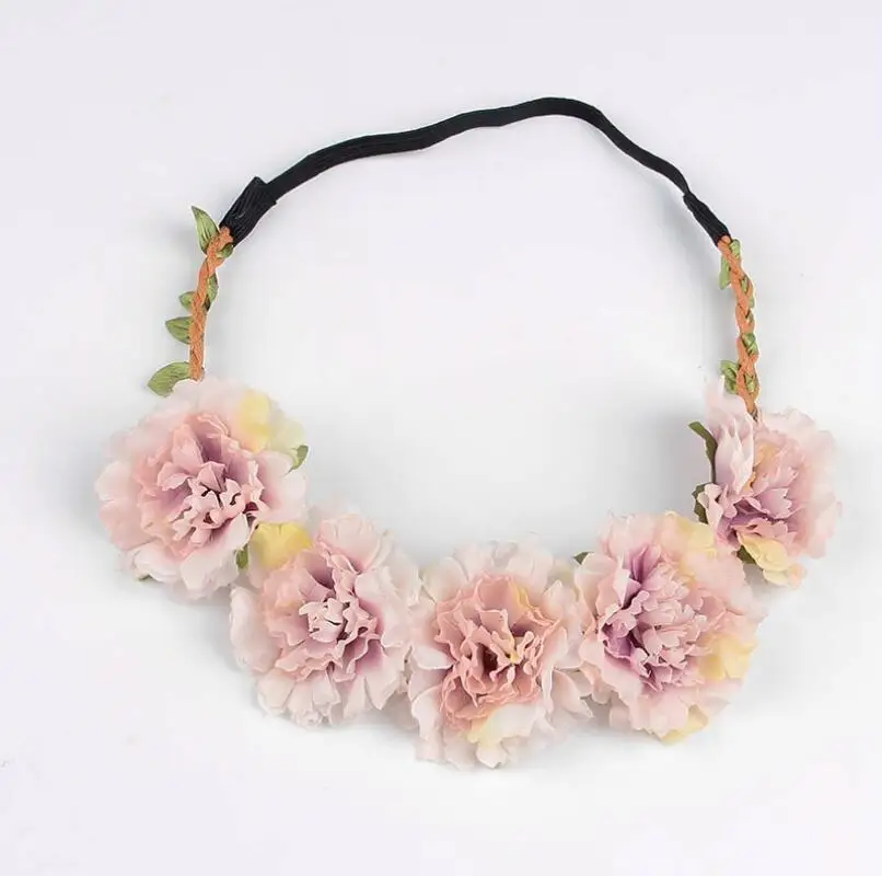 Artificial flower seaside beach flowers headdress brides bridesmaid hairband hair band leather accessories | Дом и сад