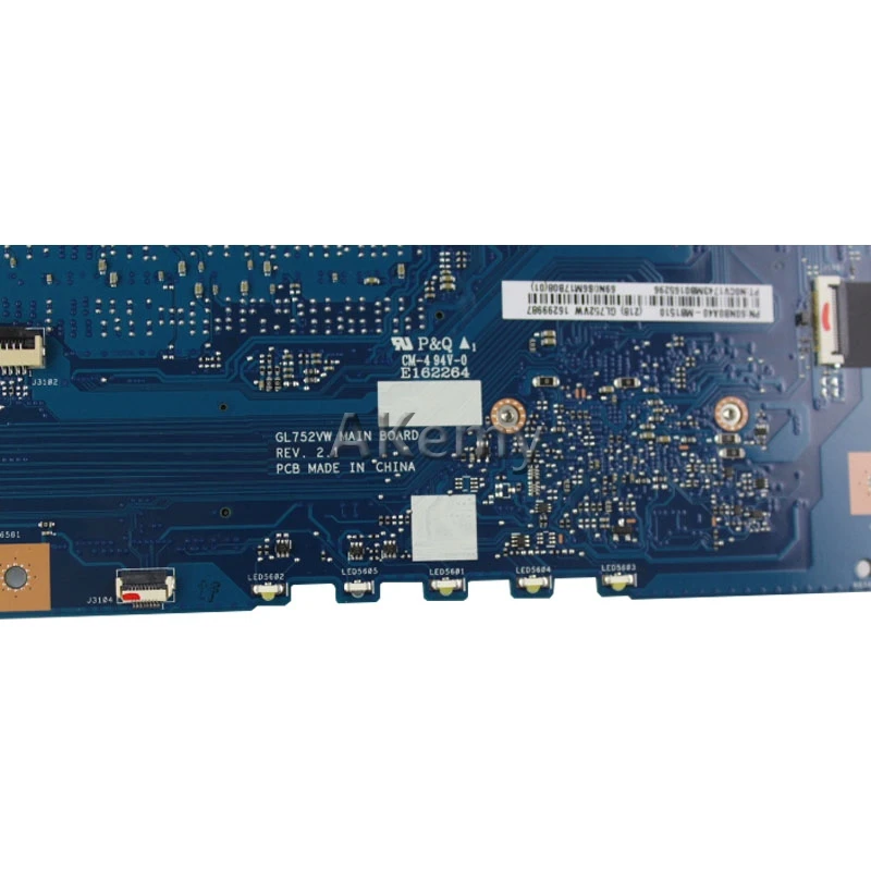 Akemy GL752VW материнская плата для ноутбука ASUS GL752VW GL752V GL752 тестовая оригинальная материнская плата I7-6700HQ GTX960M