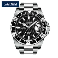 loreo mens watches outdoor sports watches mens sapphire diving clock waterproof military male wrist watch dropshipping