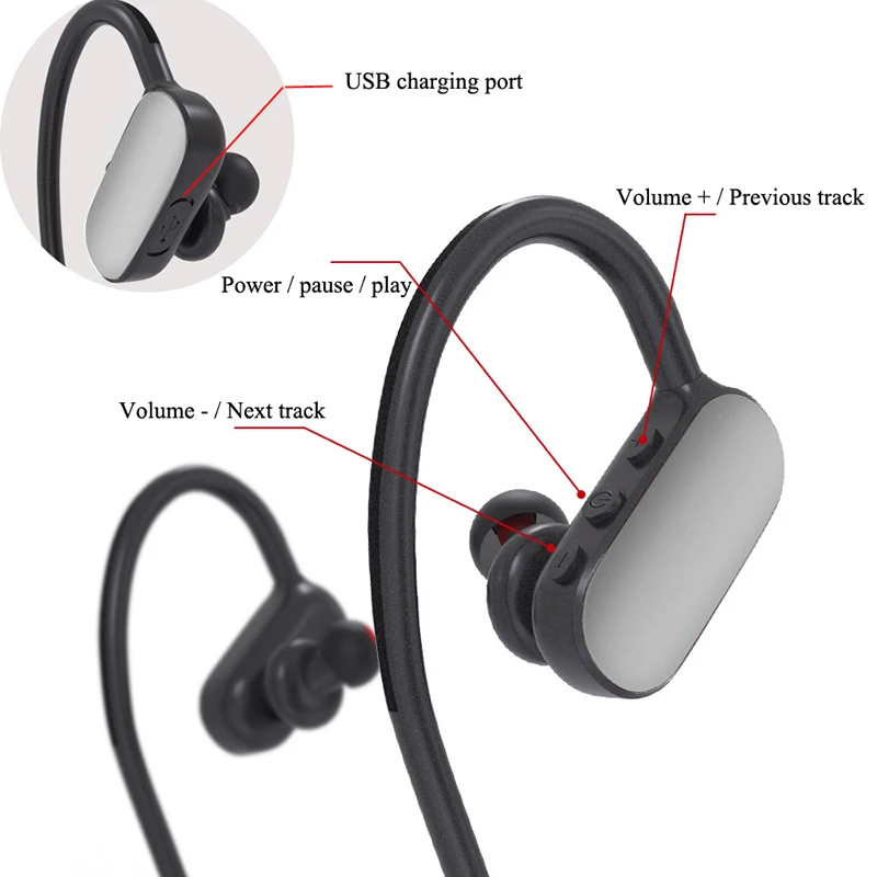 BR18 Bluetooth Беспроводной наушники Спорт стерео Открытый Анти Пот гарнитура с