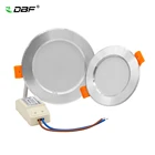 Светодиодный точечный светильник DBF, Круглый, серебристый, с регулируемой яркостью, 5 Вт, 7 Вт, 10 Вт, 12 Вт, SMD 5730, светодиодный потолочный светильник для спальни, кухни, комнатное светодиодное точечное освещение